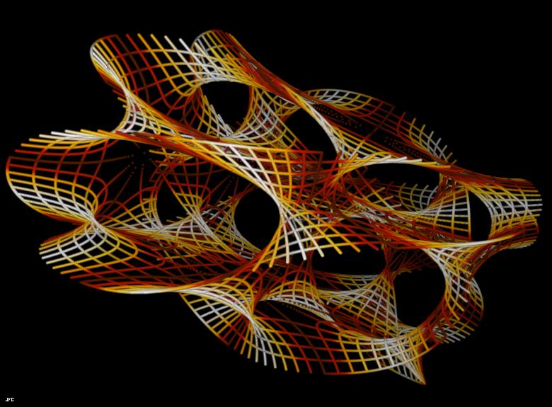Représentation tridimensionnelle d’une variété quadridimensionnelle de Calabi-Yau, par Jean-François Colonna