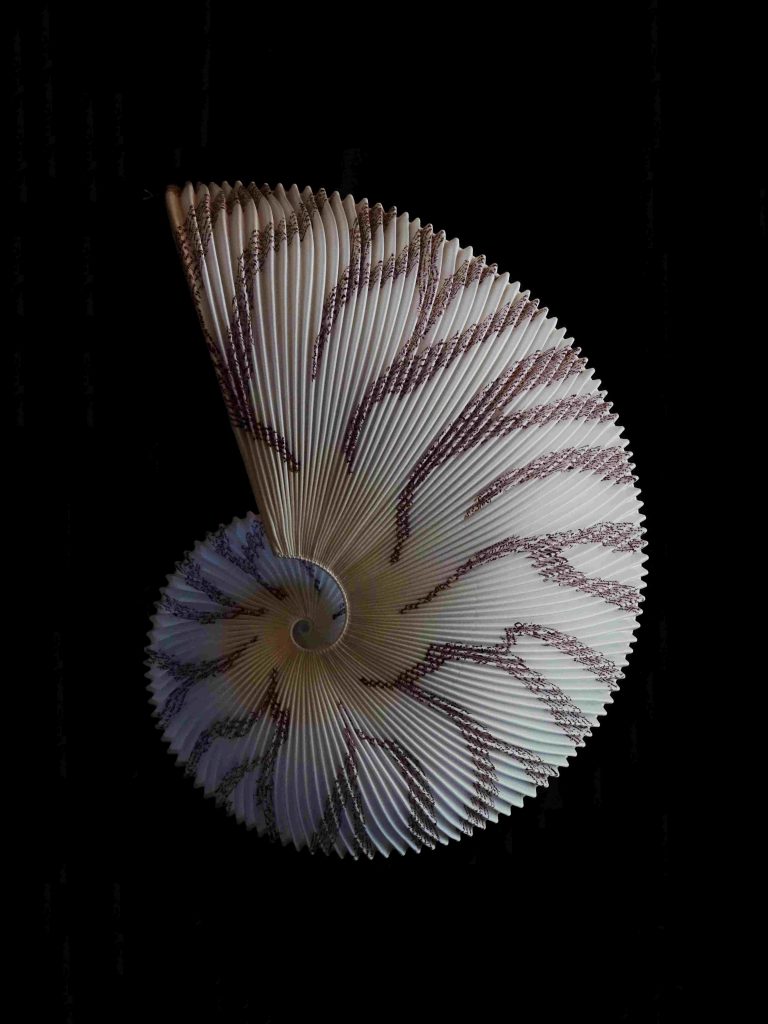 Phi - Pensées, Pascal, photo d’une sculpture textile par Mélanie Nitting