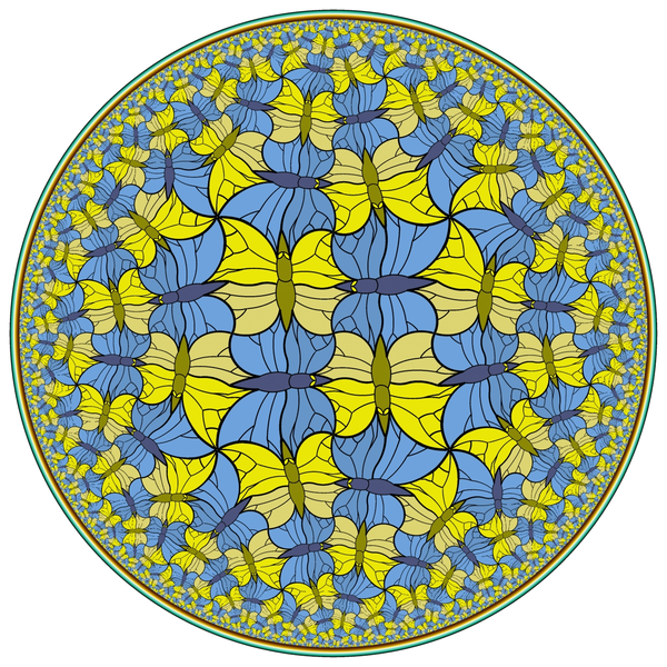 Papillons hyperboliques, par Jos Leys.