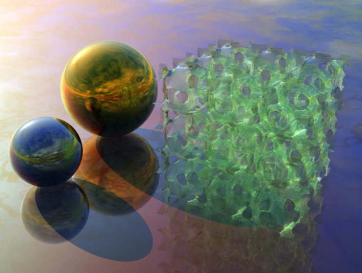 A triply-periodic level surfaces, par Luc Benard et Richard Palais