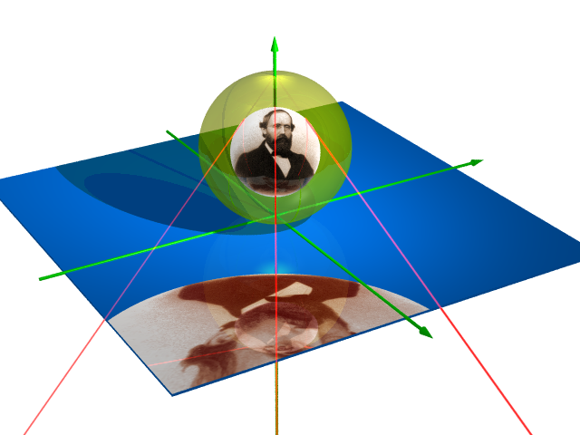 Bernhard Riemann en projection stéréographique, par Jos Leys.